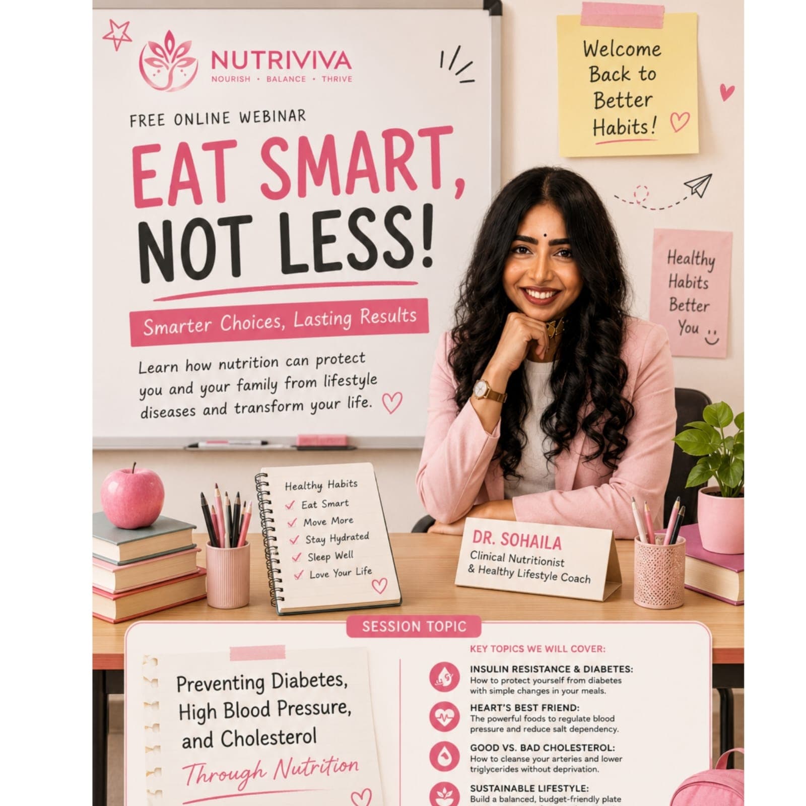 Eat Smart, Not Less — الوقاية من السكر والضغط والكوليسترول